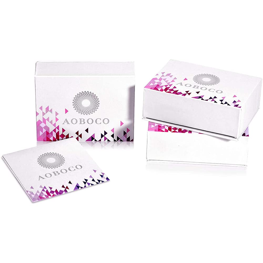 AOBOCO Sterling Silver Navy Blue Crystal Earrings, 0.90 in x 0.55 in, 3.2 g