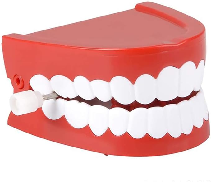 The Dreidel Company Wind Up Teeth Chomping & Chattering Teeth Toys for Kids Birthday Party Favors, Novelty and Gag Gifts, 2.5" Inches (25-Pack)