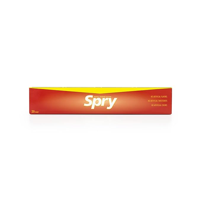 Spry Fresh Natural Xylitol Chewing Gum Dental Defense System - Aspartame-Free, Sugar-Free, Non-GMO, Gluten-Free (Cinnamon, 10 Count Blister Cards - Pack of 20)