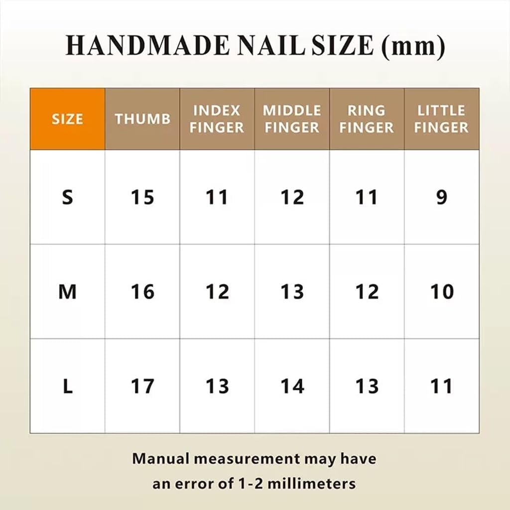 Medium Press on Almond Nails - Handmade Fake Nails with Flower Design - Black, Gold, Glossy False Nails for Women (Size L)