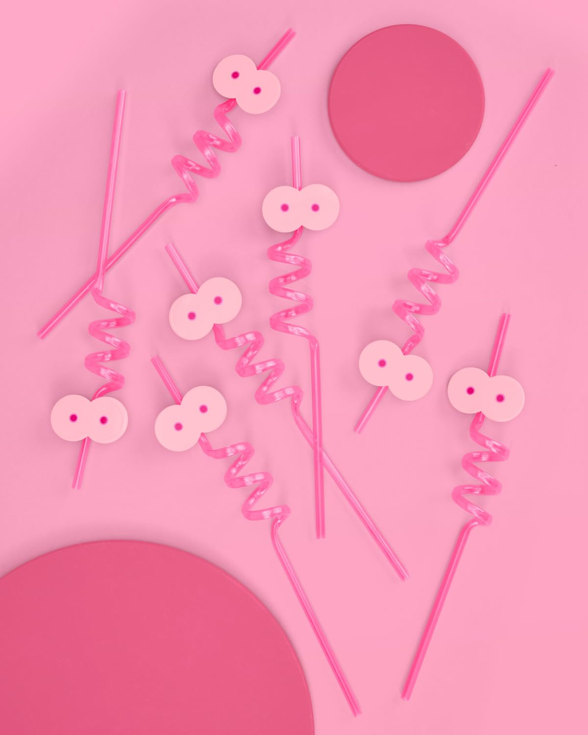 xo, Fetti Fun Girl Party Reusable Straw Set - 12 pc | LGBTQ Lesbian Bachelorette, Plastic Surgery Party Decorations, Funny Implant Supplies, Recovery Gift