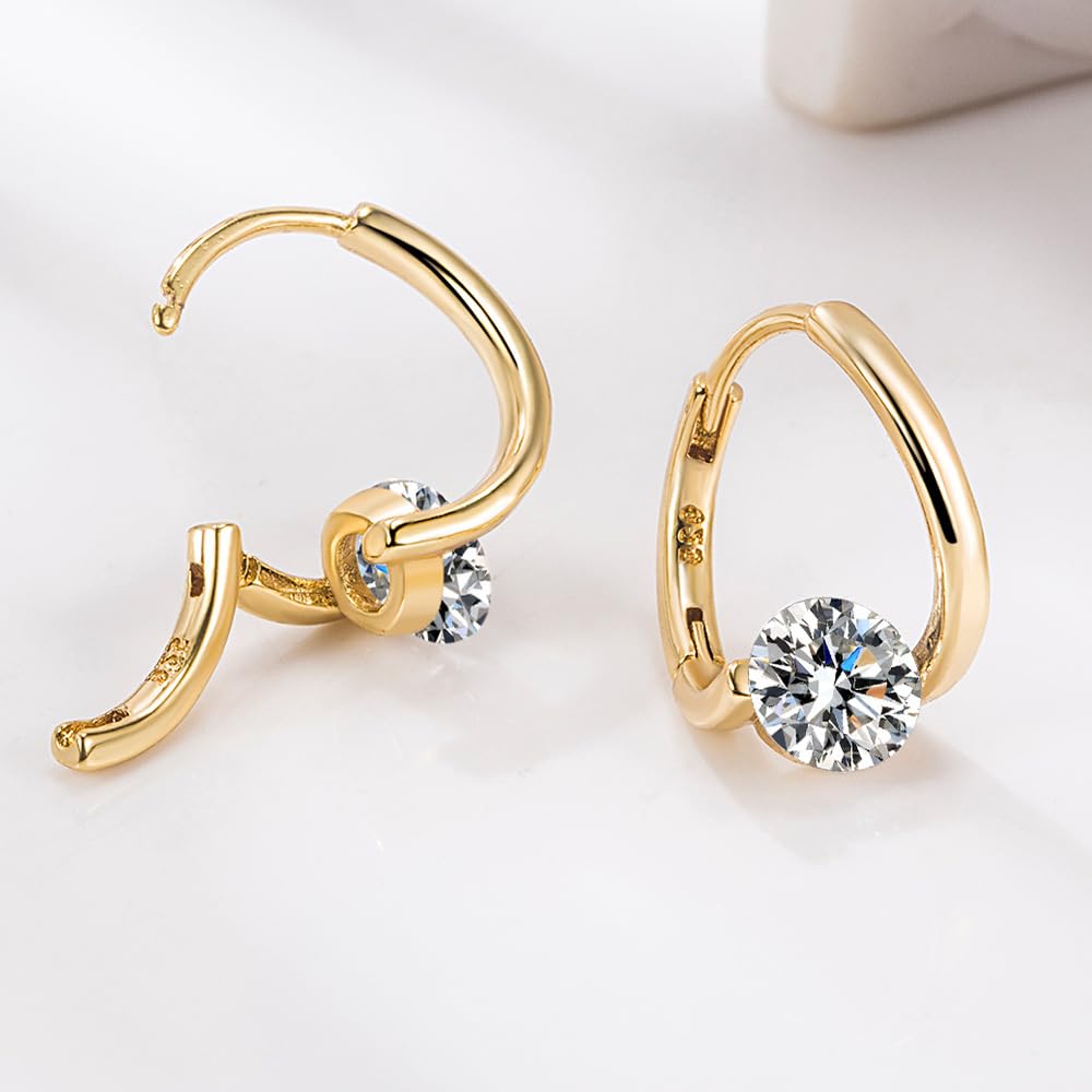 Halolux Lymphvity Germanium Earrings,Atheniz Lymphatic Earrings,Lymphatic Drainage Germanium Jewelry for Women(Gold)