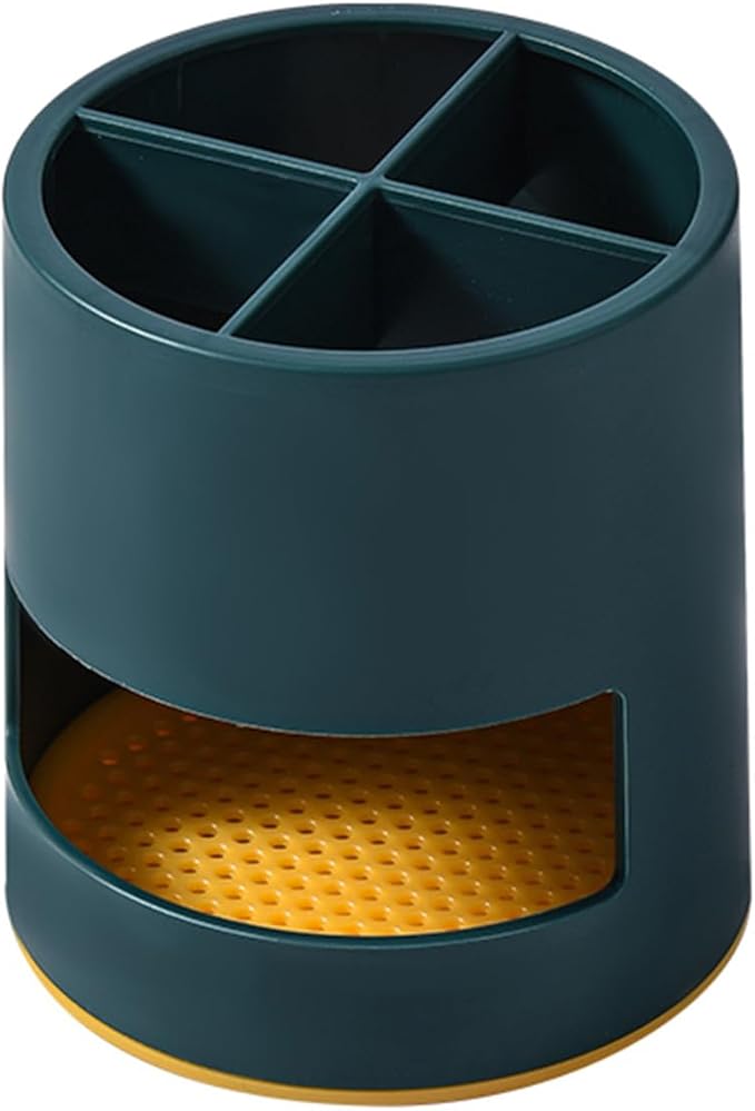 Toothbrush Holder,Toothbrush Holders for Bathrooms, Kids Toothbrush Holder Drainage, 4 Slot Toothbrush and Toothpaste Holder Storage Caddy, Toothpaste Organizer for Shower, Countertop, Vanity,Green