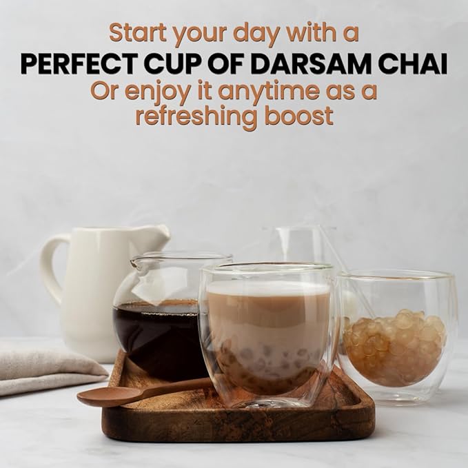 Darsam Assam Black Tea 17.6 oz (500 g) Whole Leaf, Single-Origin, Unblended Loose Leaf, Bold & Aromatic Daily Brew, Airtight Jar for Freshness, Non-GMO, Gluten-Free
