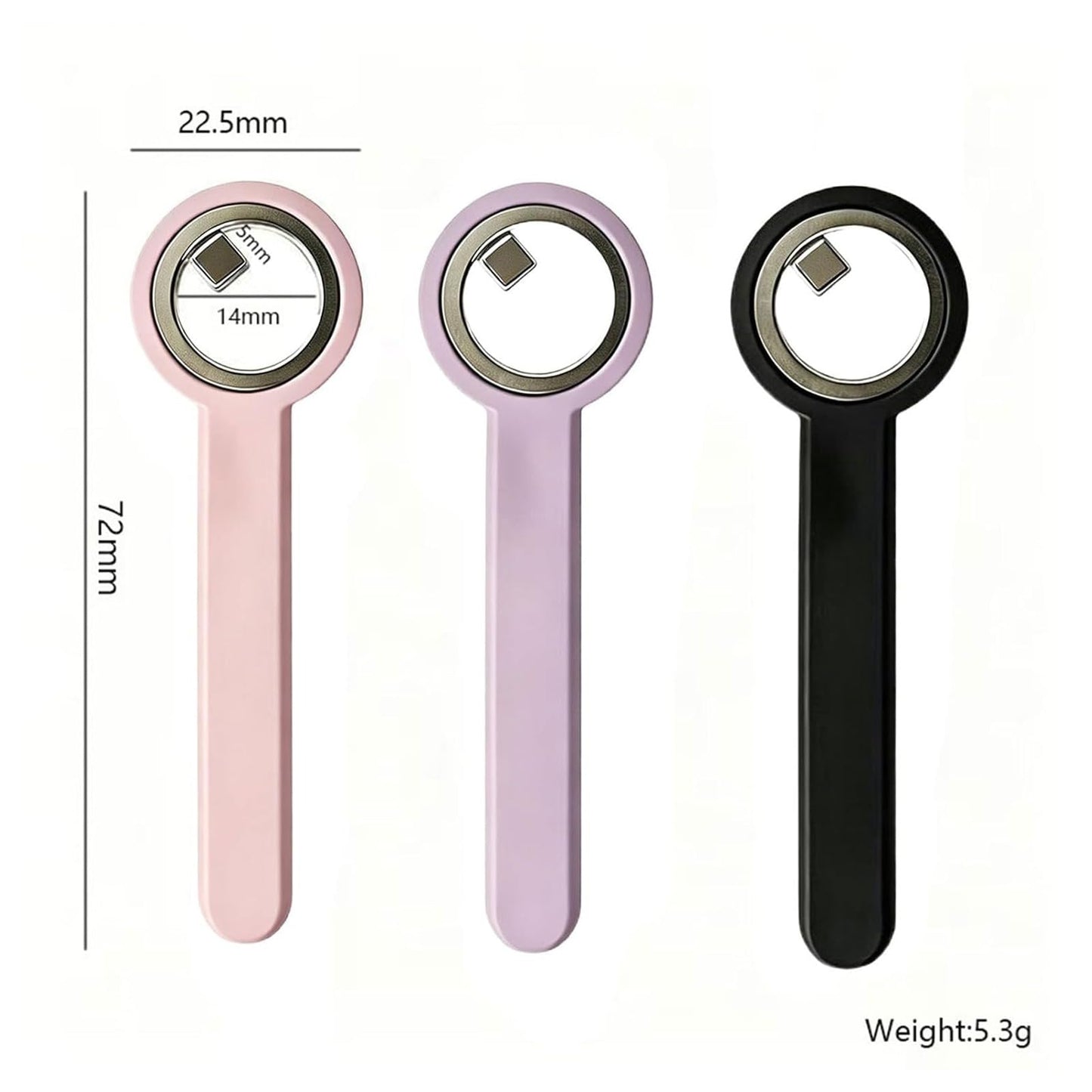 Ring-Shaped Cat Eye Magnet for Nails, Hollow Magnetic Design Circle Cat Eye Magnet for 3D Halo French Tip Nail Art, Home Salon DIY Manicure Tool (1Pcs-Pink)