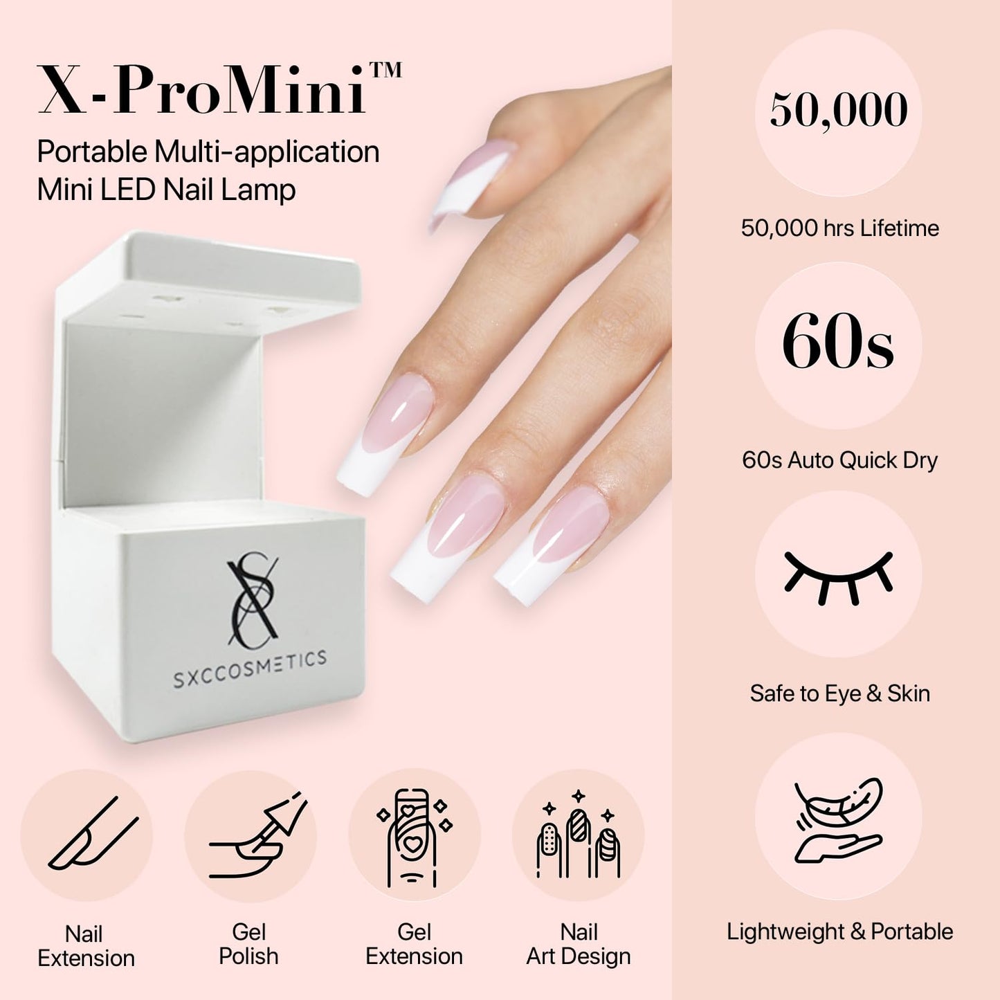 SXC Cosmetics French Tip Press On Nails β Red Series, Short Coffin, X-Pro Tips Starter Kit | 160PCS, 16 Sizes, 5 Styles, Beginner-Friendly