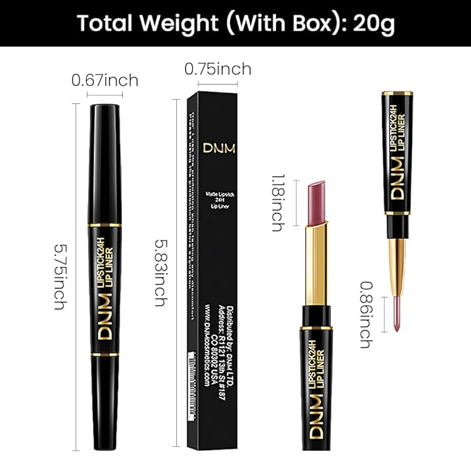 evpct 1Pcs Matte Lip Liner and Lipstick Combo Set Kit for Women, Magic Neutral Lipsticks 24 Hours Original Lipstick and Lips Liner Pencil Stain Gloss Makeup Long Lasting Waterproof, 31# MORE BUFF