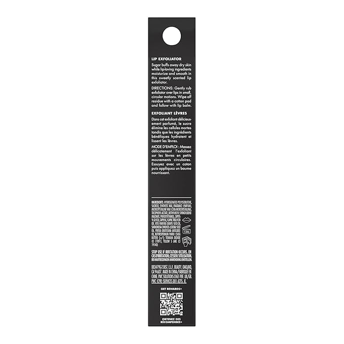 e.l.f. Lip Exfoliator, Moisturizing Scented Lip Scrub For Exfoliating & Smoothing Lips, Infused With Jojoba Oil, Vegan & Cruelty-free, Popcorn