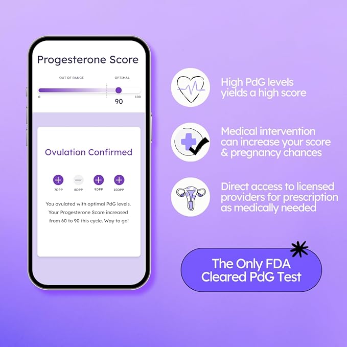 Proov PdG Test Strips for Women - 20 Progesterone Test Strips - Confirm Successful Ovulation at Home - 4 Cycle Pack - Fertility Tracker - Compatible with Fertility, Pregnancy & Ovulation Tests