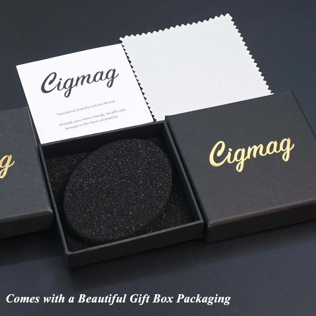 Cigmag 2PCS Copper Rings for Women - Pure Copper Magnetic Ring Strong Magnets - Adjustable with Present Box