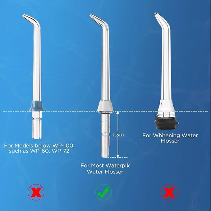 12PCS for Waterpik Replacement Heads, Replacement Picks Water Flosser Replacement Tips for Water Pik(6 Classic Jet Tips + Other 6 Different Tips)