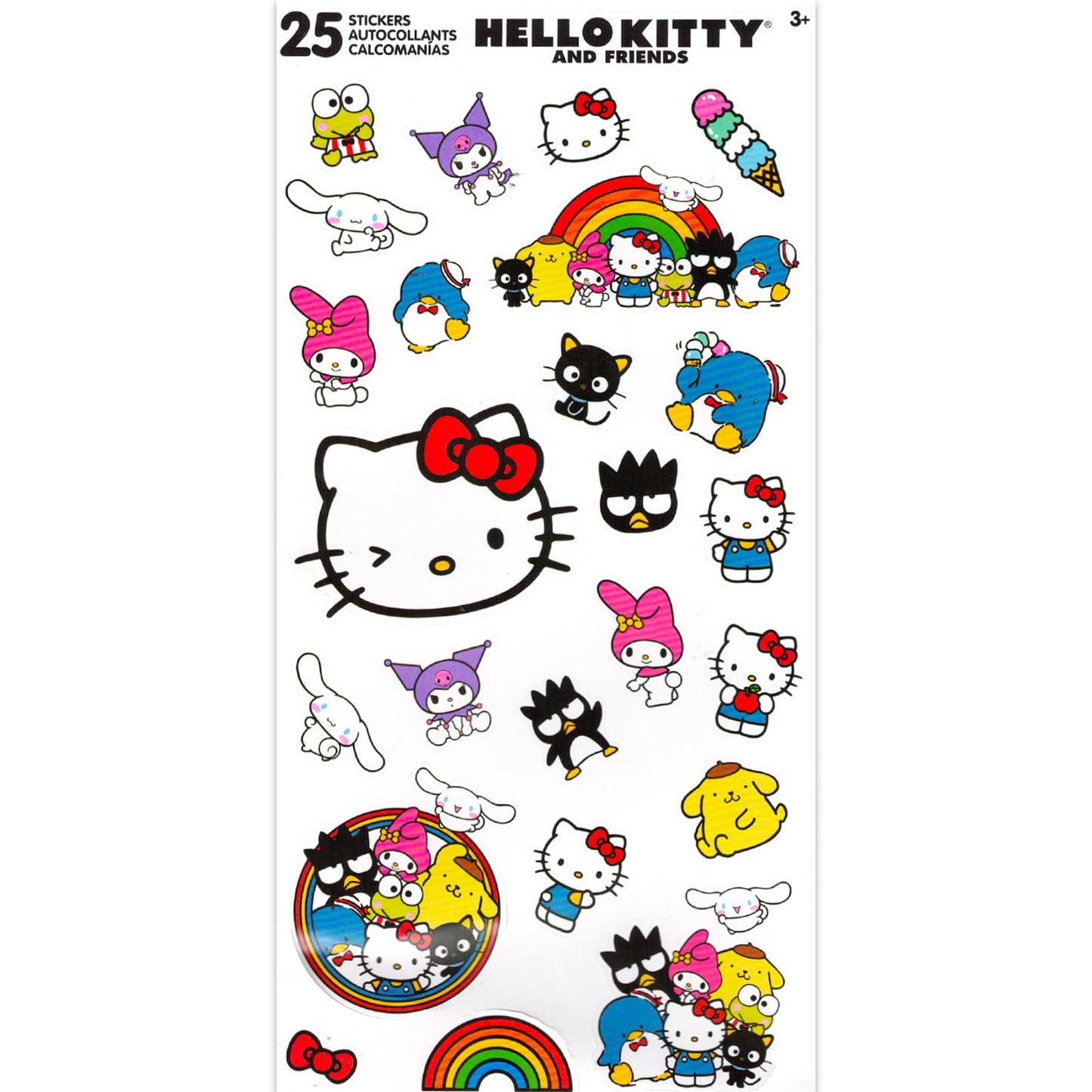 Hello Kitty and Friends Tin Lunch Box Set - Sanrio School Supplies Bundle with Hello Kitty and Friends Lunch Tin, Water Bottle, Stickers, More | Sanrio Lunch Container for Kids