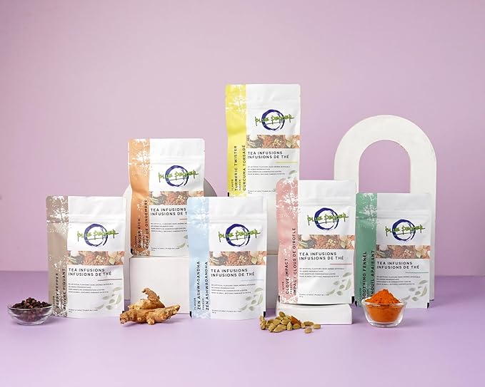 Blue Pepper Ginger Kick Tea Infusion Blend - Premium Ginger Kick Tea - All-Natural Ingredients, No Artificial Flavors - No Added Sugar - Caffeine Free