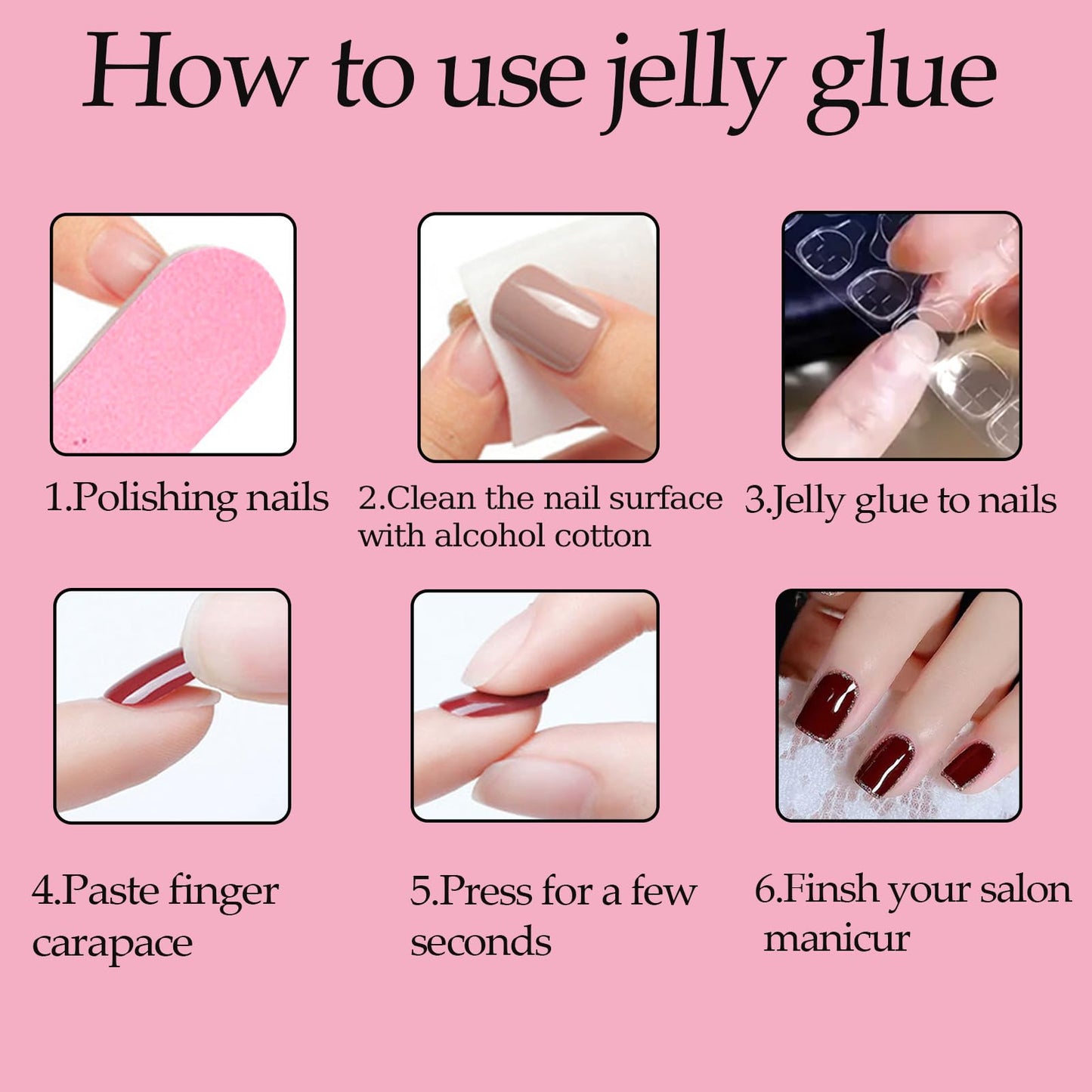 24Pcs Spring Summer Press on Nails - Pink Short Square False Nails With Floral Design Artificial Nails Acrylic Full Cover Fake Nail Kit Flower Stick on Nails For Women And Girls