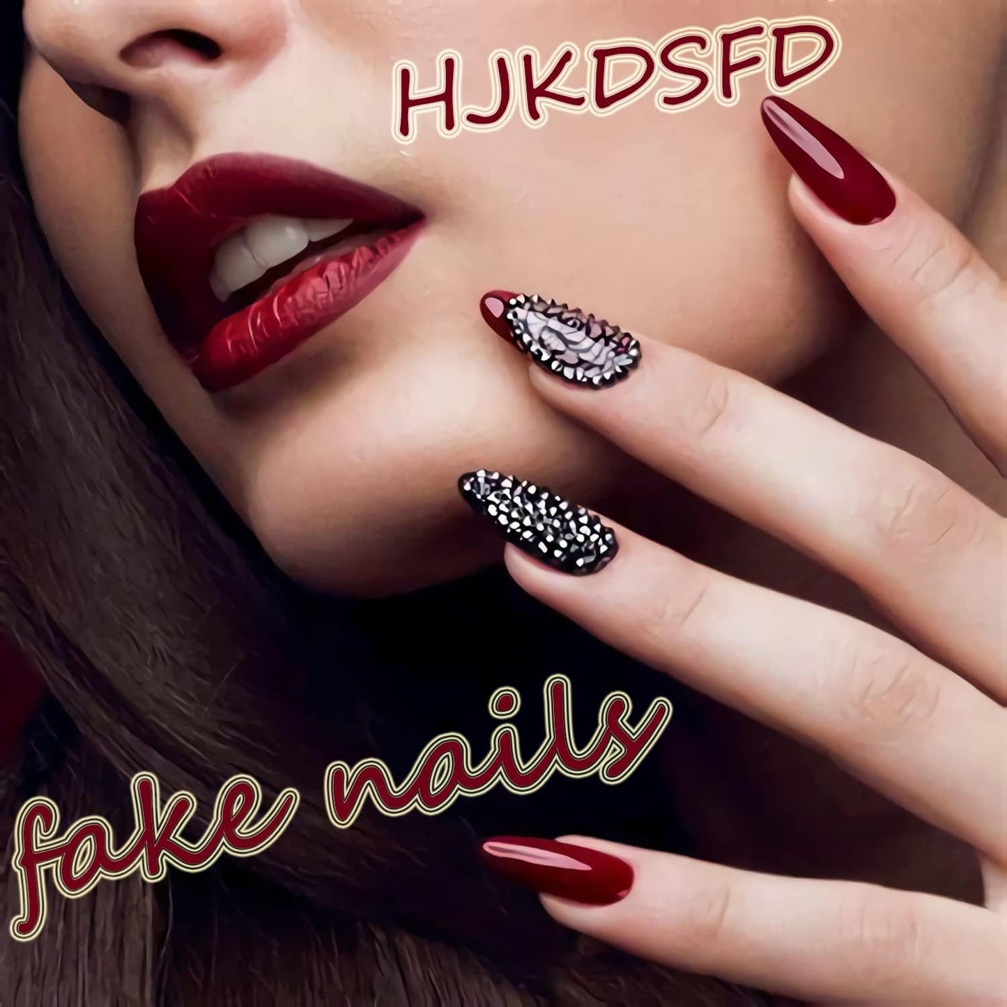 Coffin Press on Nails Medium False Nails Blue Gradient Fake Nails with Night Sky Designs Cute French Tip Acrylic Nails Reusable Glue on Nails Glossy Full Cover Stick on Nails for Women Girls 24Pcs