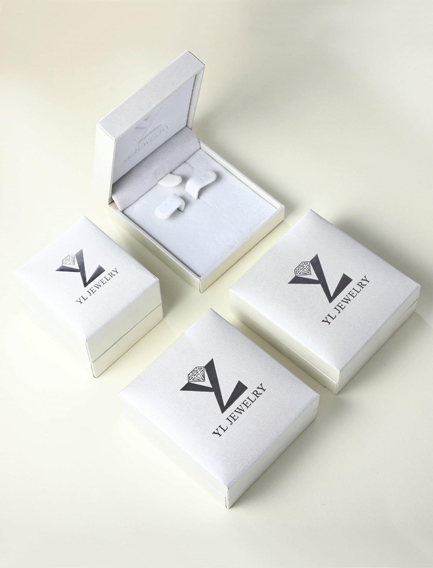 YL Solitaire Dangle Drop Earrings 925 Sterling Silver Leverback Earrings 8X10MM Square Created Sapphire Jewelry