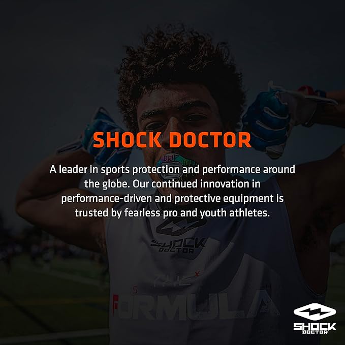 Shock Doctor Mouth Guard for Braces, Blue, Adult