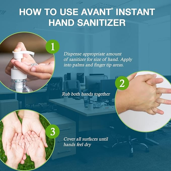 Avant® Original Gel Hand Sanitizer 1000ml pouch, case of 8 bulk refill…