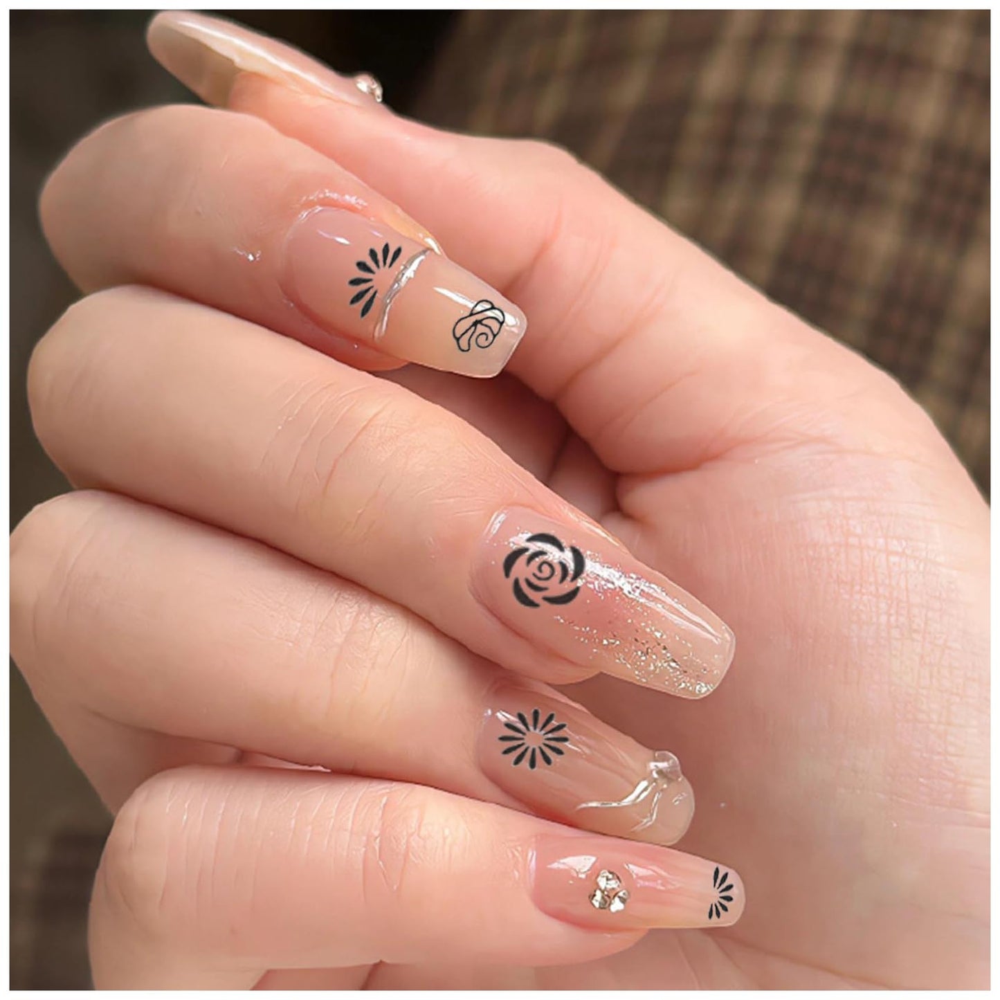DANNEASY Nail Art Stamp Pen Set (15PCS), 3s Quick DIY Nail Design Tools with Unique Patterns - Easy to Use, Flower Nail Stamper Pen, Nail Art Pen for DIY Salon Nails Supplies