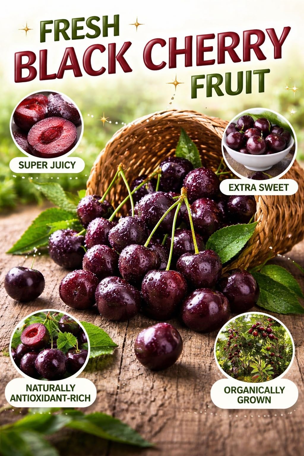 3 Black Cherry Tree Live Plants 1β2 Ft Tall (Prunus serotina) β Fast Growing Native Fruit Tree β Edible Cherry, Wildlife Habitat & Backyard OrchS Plants