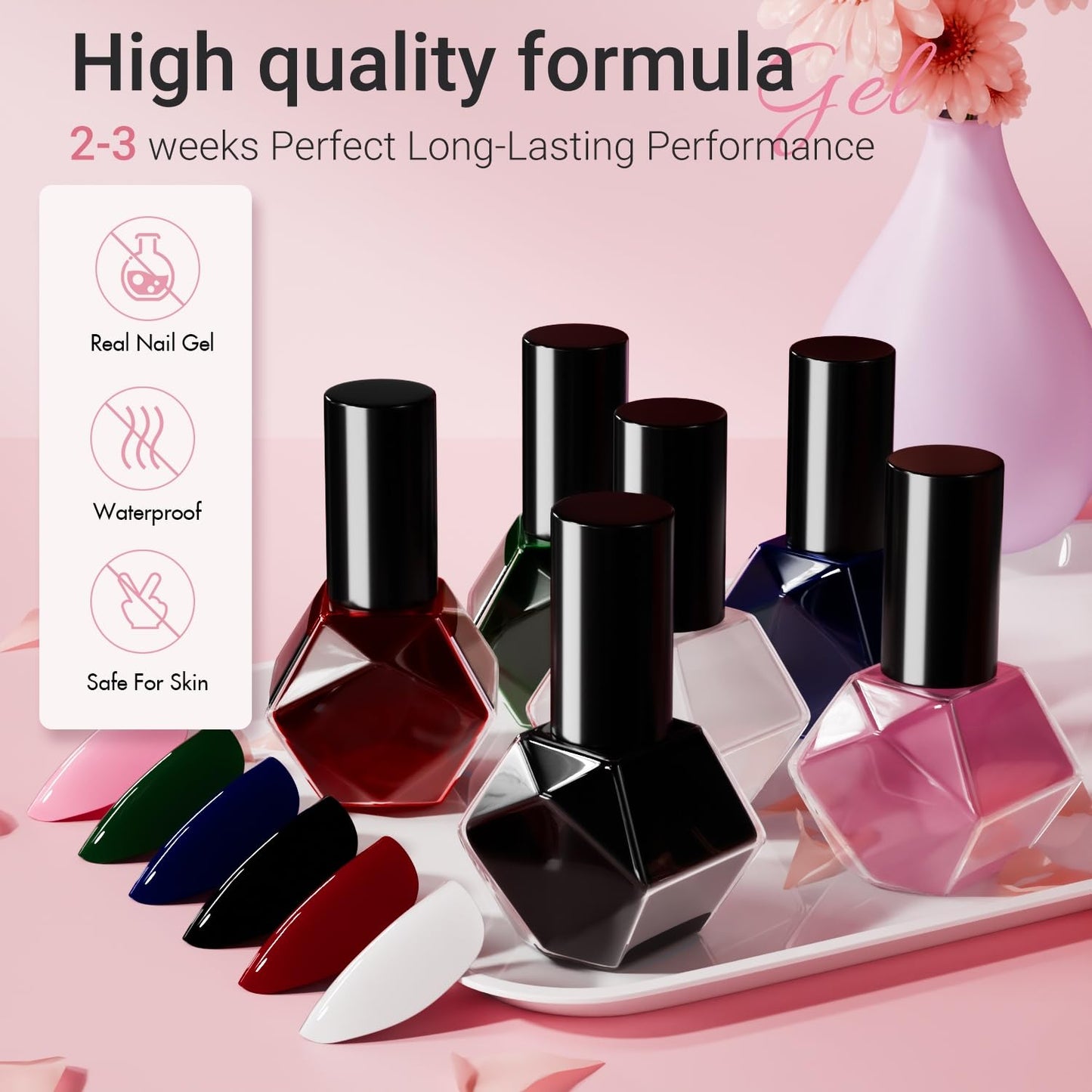 KQueenest Upgrade Thick Acrylic Press on Nails Short Oval, Dark Green Nails Press on Medium Round, Forest Green Fake Nails for Women Winter Wear, Natural Fit Glue on Nails Short Almond in 24 Pcs