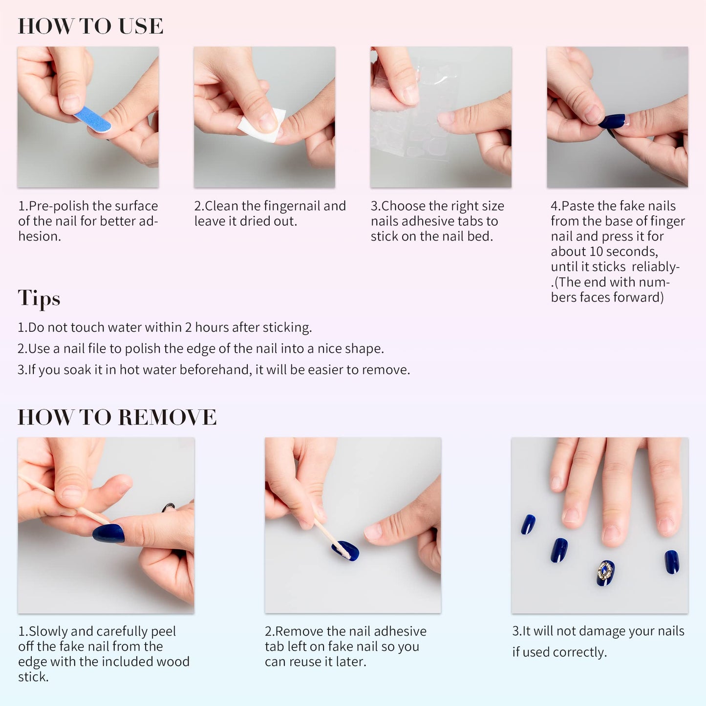 Sun&Beam Nails Handmade Press-on Short Round White Beige Gold 3D Mirror Pearl Design False Nail Tips 10 Pcs (#131 M)