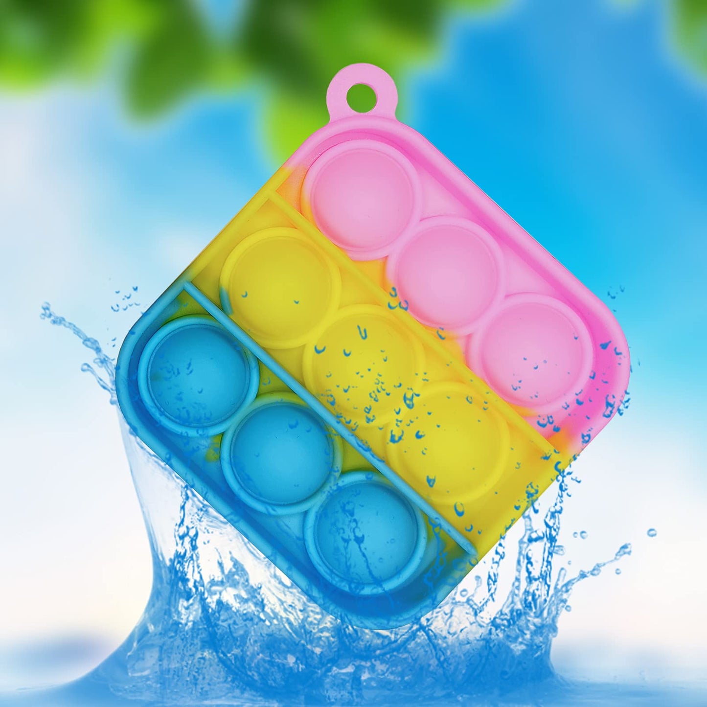 120 Pcs Mini Pop Bubble Fidget Toys for Party Favors, Small Silicone Pop Keychain Bulk for ClassroomC Prizes,Goodie Bag Stuffers Christmas Valentine Gifts for Kid Student