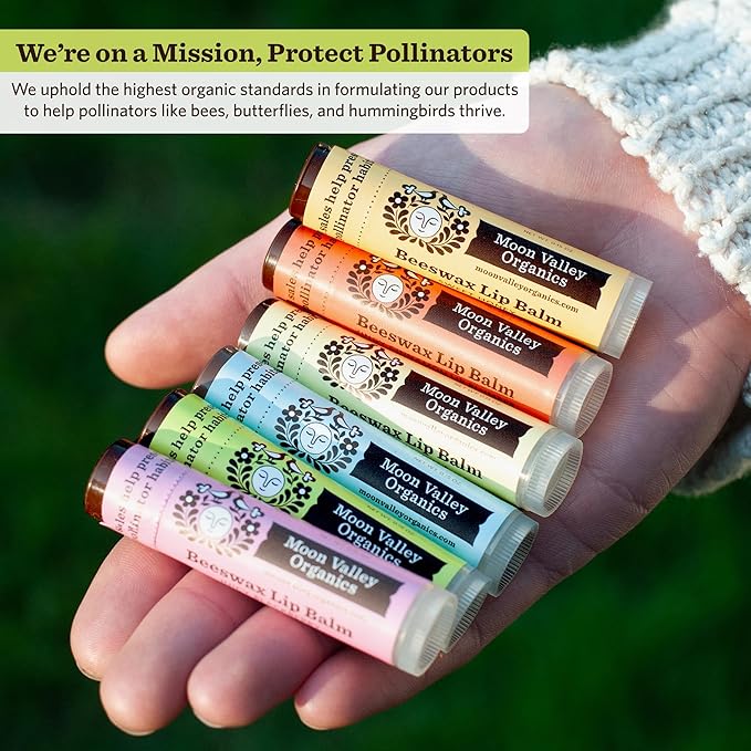 Moon Valley Organics Beeswax Lip Balm for Moisturizing Lips and Cuticles (TROPICAL COCONUT LIME, 1-Pack)