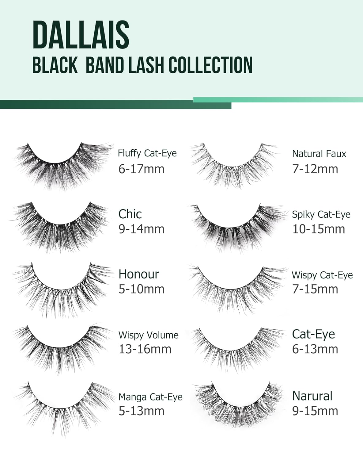 Natural Lashes Wispy False Eyelashes Natural Fake Lashes Fluffy Mink Lashes Short Strip Lashes Pack 7 Pairs