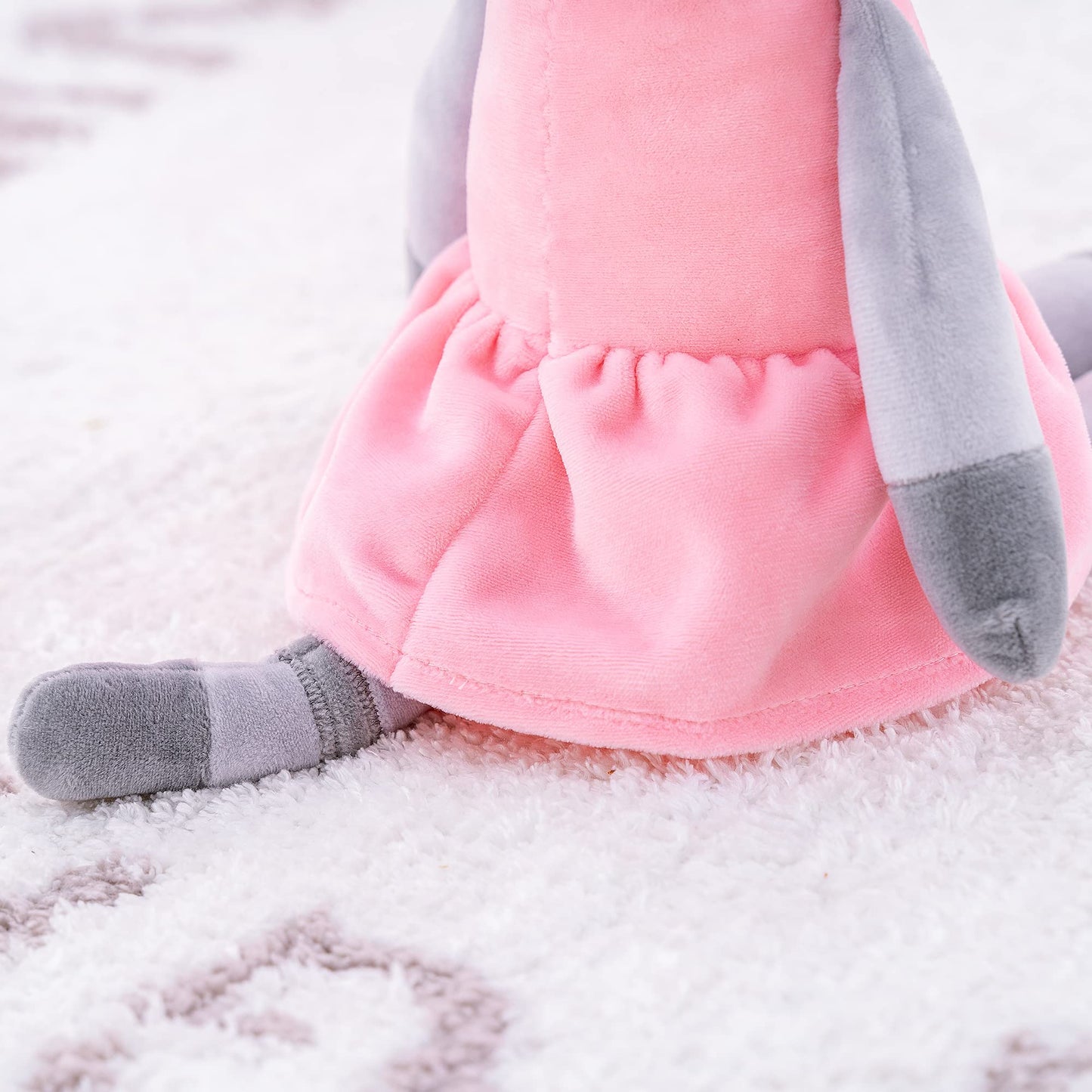 Lazada Stuffed Cat Dolls Animal Kitty Plush Toy Baby Girl Gifts Gray with Hair Band 16"