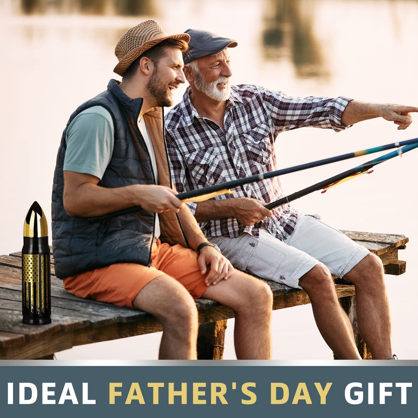17oz Cool Tumbler Stainless Steel Gifts for Men Him Husband Dad - Unique Shaped Mans Coffee Mug - Fishing Hunting Camping Christmas Anniversary Birthday Gifts for Men Husband Him Teen Boyfriend Women