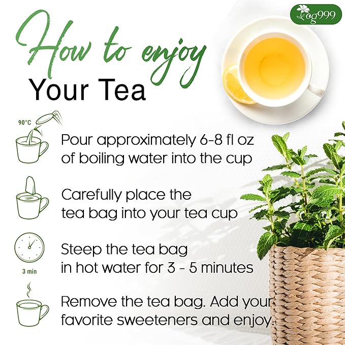 TOG999, Premium Moroccan Mint Green Tea | 60 Tea bags | Traditional Green Tea with Spearmint β Refreshing Flavor, Premium Quality Herbal Blend. Gluten-Free. Vegan