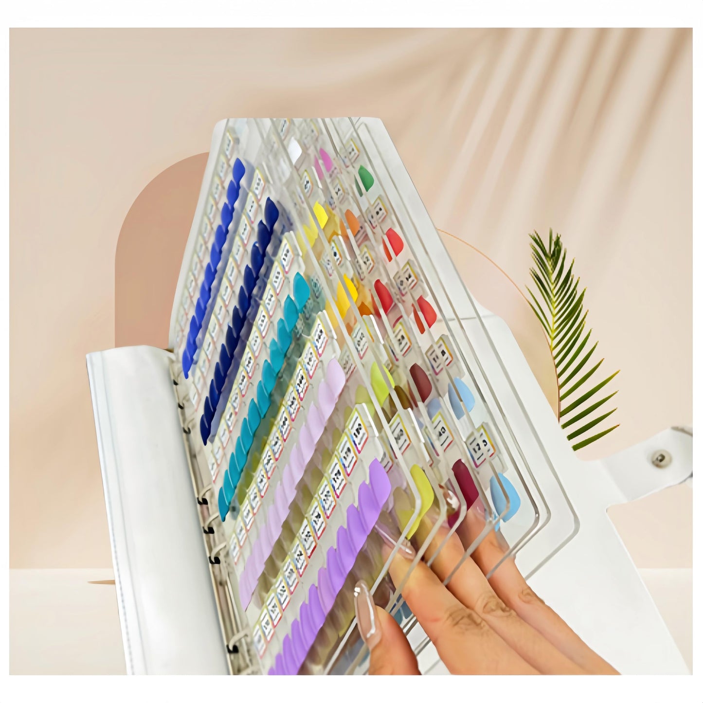 Magnetic Nail Swatches Book, 120/240 Nail Polish Colors Display Book, Special Swatches Display Board, Wear-resistant Nail Storage Album, Nail Art Palette (Orange 240pcs)