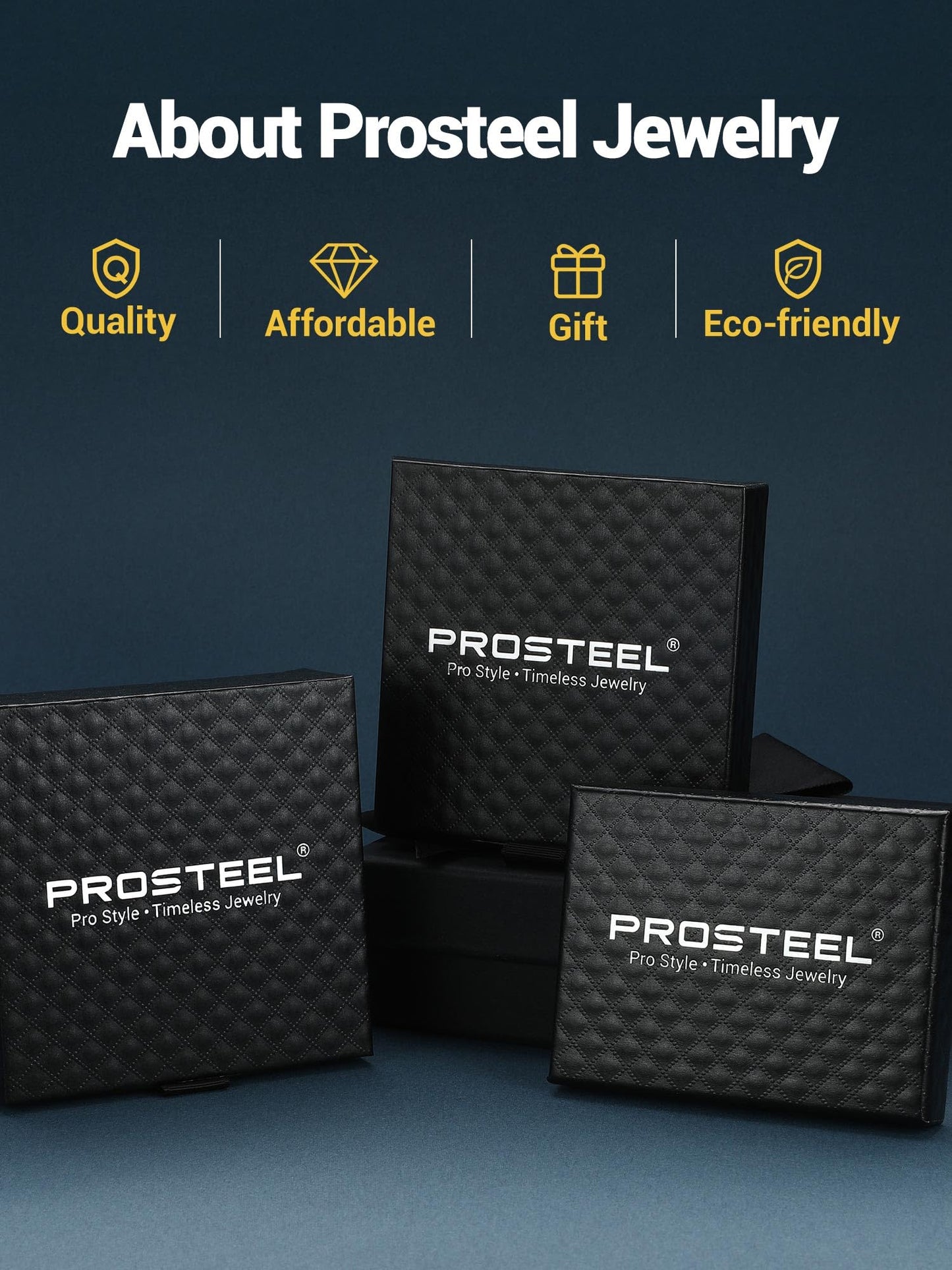PROSTEEL Byzantine Chain Necklace For Men 24 Inch Stainless Steel Necklace Jewelry