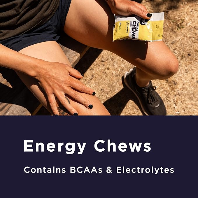 GU Energy Chews, Fruit Punch Energy Gummies with Electrolytes, Vegan, Gluten-Free, Kosher, Caffeine Free, and Dairy-Free On-The-Go Energy for Any Workout, 12 Bags (24 Servings Total)