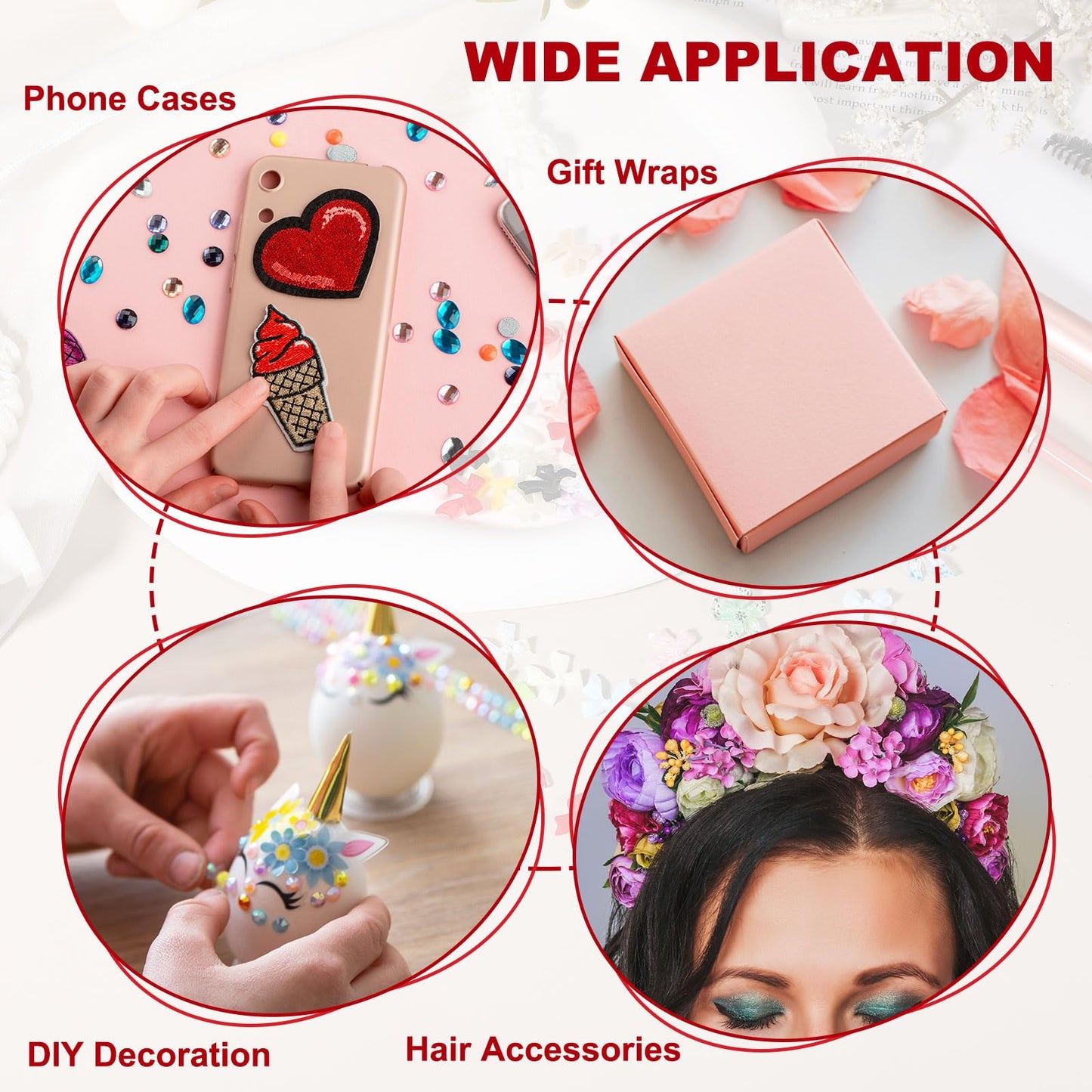YELARXI Nail Bows, 3D Flowers for Nails Acrylic Resin Bows Art Accessories - Fitting for (DIY Manicure - Tips Decoration - Women and Girls) 100 Pcs & Gray