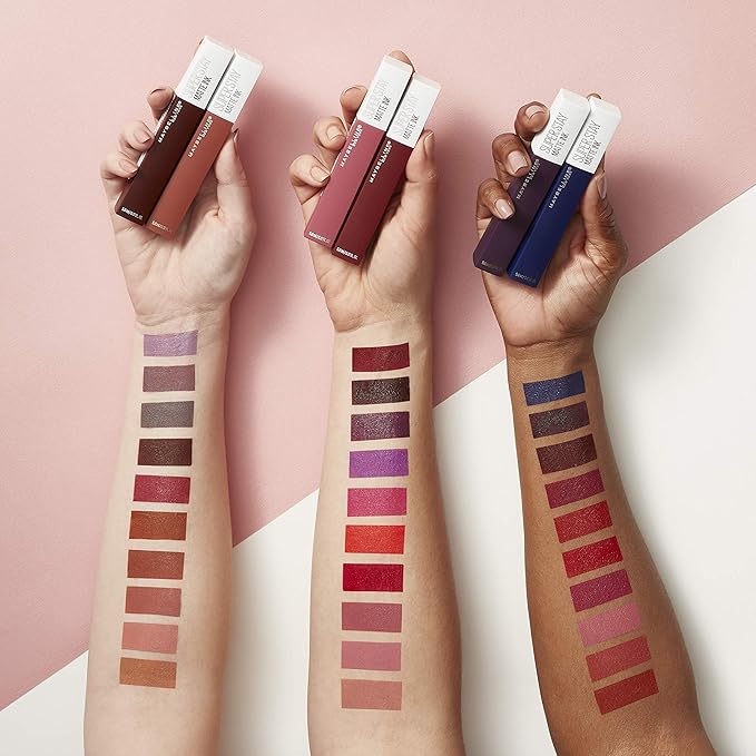 Maybelline Super Stay Matte Ink Liquid Lipstick Makeup, Long Lasting High Impact Color, Up to 16H Wear, Amazonian, Nude Brown, 1 Count, Packaging May Vary