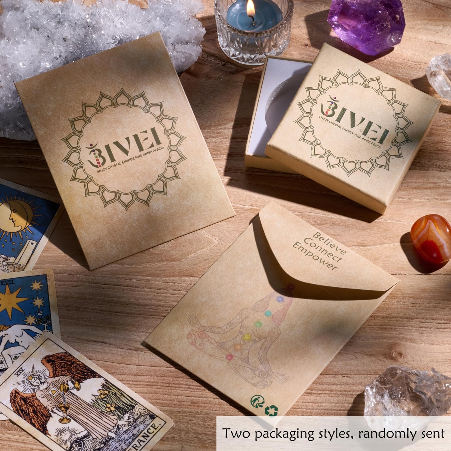 Bivei Amethyst - Calms - 4mm Beaded Bracelets for Women Handmade Semi Precious Natural Stone Stretch Elastic Jewelry Yoga Protection Gifts Small