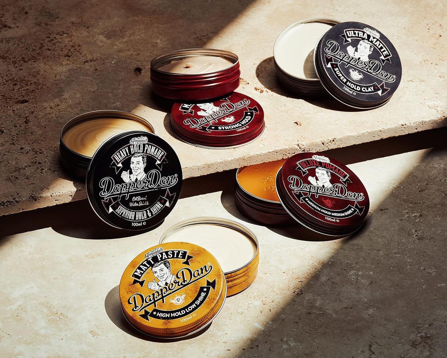 Dapper Dan Matt Paste, High Hold Low Shine Hair Paste for Men, Versatile Hair Product with Flexible Hold for All Styles, Vintage Cologne Fragrance, 2 x 3.38 fl oz