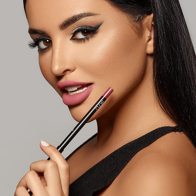 K7L Dark Pink Lip Crayon (Vegan) - Long Lasting and Waterproof - Buff