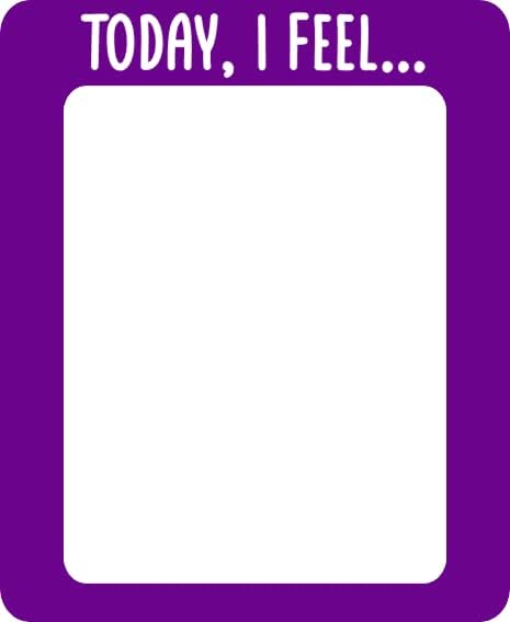 Daily Vibe Check Magnet - Black Feelings & Emotions Chart - 8.5” x 5.5” - Two-Piece Magnet Set (Female)