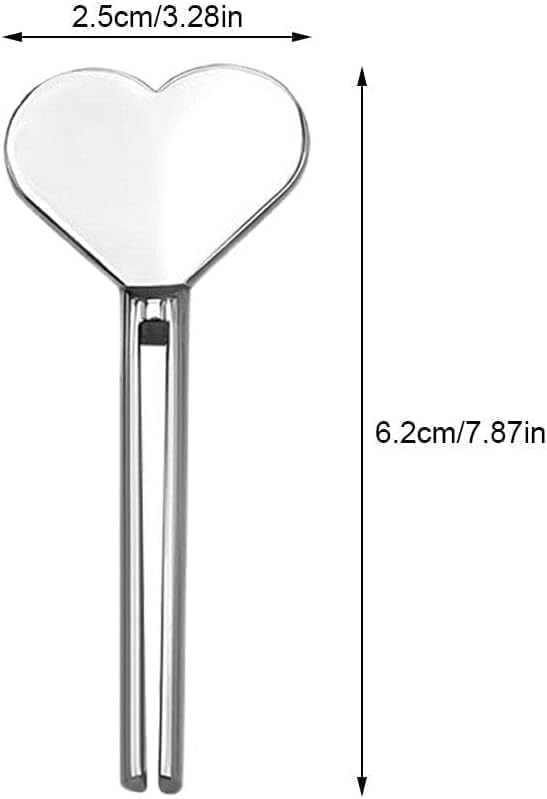 Silver Metal Manual Toothpaste Squeezer Heart Stainless Steel Dispenser Tube Squeezer Hand Cream Tube Key Roller Set Bathroom Accessories, Daily Living Tube Squeezing Aids, Tube Squeezers