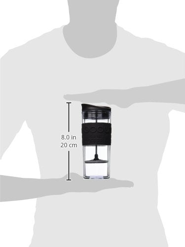 Bodum Bistro Double Wall Insulated Travel Press, 1 Count (Pack of 1), Black