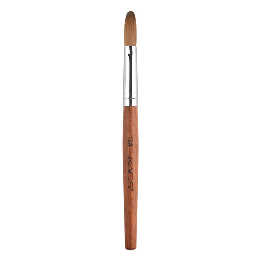 Rolabling Nail Brush Kolinsky Sable Acrylic Nail Art Brush Professional Red Wooden Nail Brush (18#)