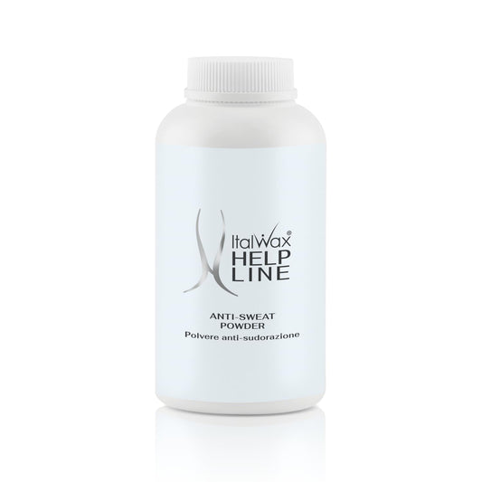 Italwax Help Line Anti-Sweat Powder 3.17 oz (90g) – Soothing Kaolin Formula – Prepares Skin for Waxing – Controls Moisture – for Professional and Home Use