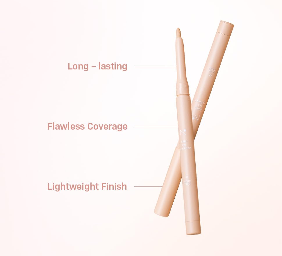 Under Eye Highlighter Pencil (02 cool) | Nobev Highlighter and Concealer with Flawless Coverage | Korean Aegyo Sal Highlighter