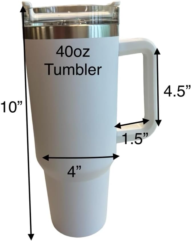 Stainless Steel 40oz Tumbler - Keeps Drinks Hot/Cold, Engraved, Spill Proof, Dental Hygienist Gift - White, Insulated, Reusable, Dishwasher Safe