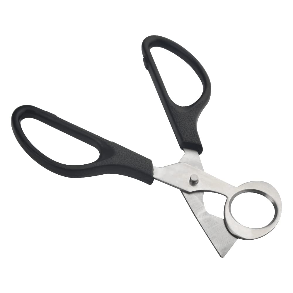 XINMEIWEN 10Pack Stainless Steel Quail Egg Cutter Scissors Quail and Pigeon Egg Cutter Tool Quail Scissors Opener Quail Egg Cracker for Home Kitchen (Black)