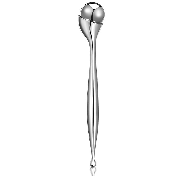 2-in-1 Eye Cream Applicator and Ice Roller, Face Massager Tool for Puffiness, Eye Bags, Muscle Ache