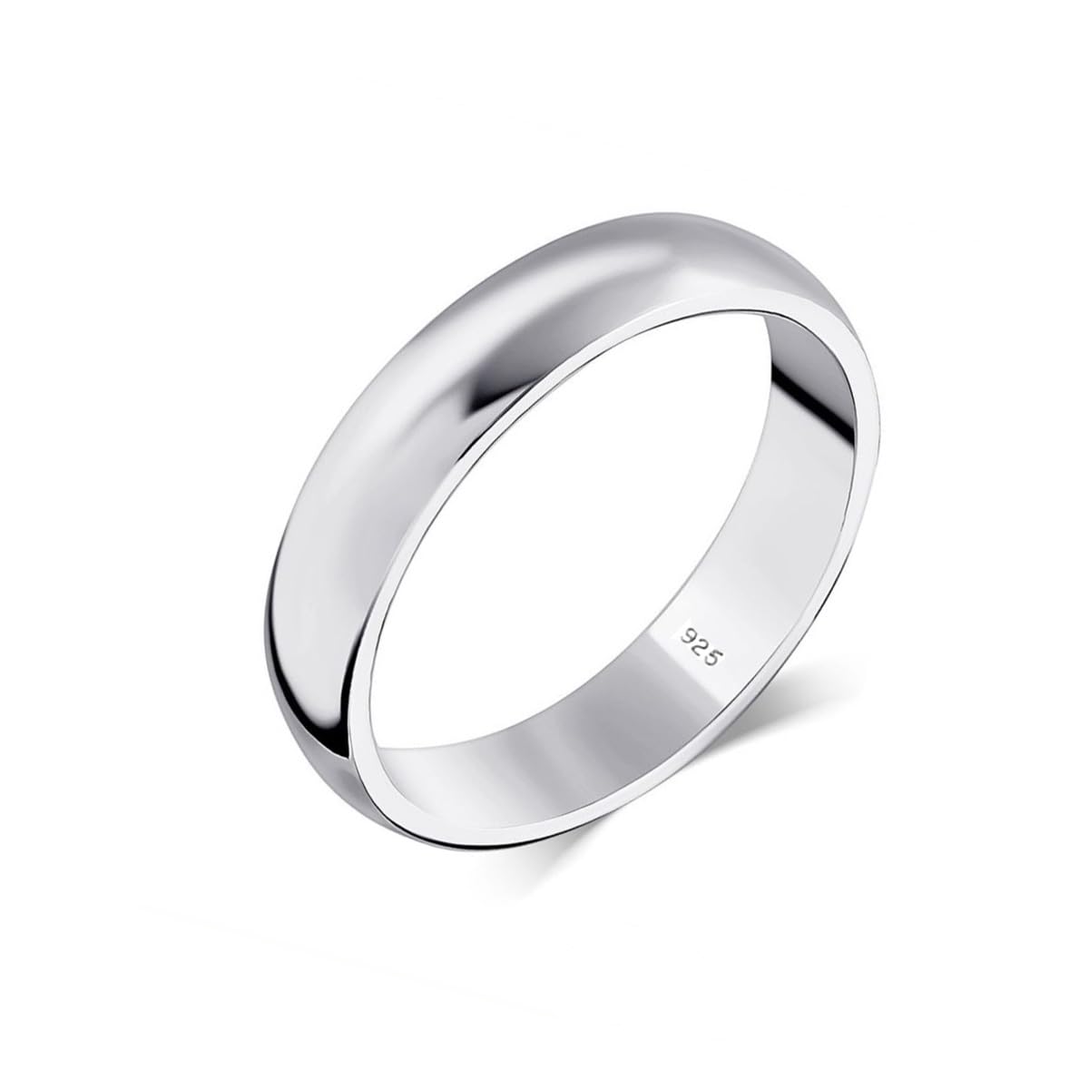 Savlano 925 Sterling Silver 5MM Half - Round Wedding Band Ring for Women and Men Comes in 5-14 Sizes with Gift Box - Made in Italy (12)